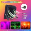 Picture of RGB Outdoor LED Floodlight 30W 50W 100W Color LED Spotlight with Remote Control IP66 Waterproof Wall Lighting for Garden, Yard, Patio, Christmas, DJ Parties