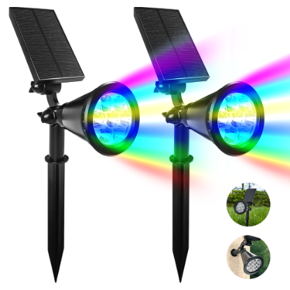 Picture of Waterproof IP65 LED Floodlight Outdoor Spaces Solar Energy Lawn for Courtyard Villa Garden Tree Landscape Spotlight Wall Lamp