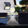 Picture of PIR Motion Sensor Modern 144LED Solar Wall LED Light 3-Sided Illuminated Waterproof Outdoor Wall Light