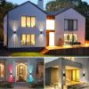 Picture of Outdoor LED Solar Wall Light IP65 Waterproof Solar Powered Fence Light up and Down Illuminate Garden Yard Corridors Villas Lamp