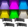 Picture of European Stock RGB Solar Wall Lights Waterproof IP65 LED Lighting Decorations for Garden Fence Patio Courtyard Wash Wall Lam