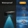 Picture of RGB Outdoor Solar Wall Light IP65 Waterproof Square Landscape Solar Step Light for Garden Fence Stairs
