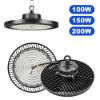 Picture of Industrial UFO Lamp with Driver 100W 150W 200W for Garages Factories Stadium Warehouse LED High Bay Light Waterproof