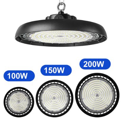 Picture of 100W 150W 200W Dimmable LED High Bay Light with Driver Waterproof 175-265V Warehouse Workshop Parking Superstore UFO Ceiling Lamp