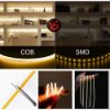 Picture of 2.7mm Cob Led Strip DC3V 5V 12V 480leds/m Flexible Dimmable Cuttable Single Color Led Tape 5W/m
