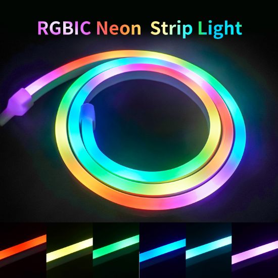 Picture of 1M 3M 5M RGBIC Neon LED Strip Light Outdoor Waterproof with USB APP BT Remote Control