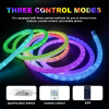 Picture of 360° Round RGBIC RGB Addressable LED Neon Flex Rope Woven Strip Lights 5V with USB and APP Remote Control