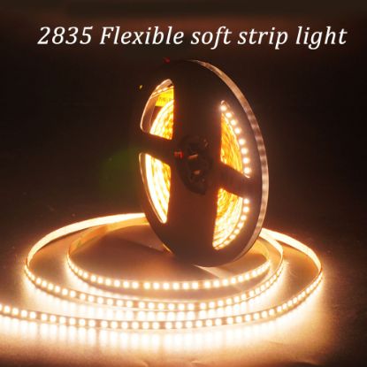 Picture of SMD 2835 Led Strip Light DC24V 5mm 168leds/m IP20 Led Tape Project Use Lighting White String 1800K 2200K 2700K 3000K 4000K 6500K