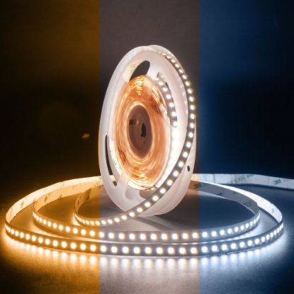 Picture of SMD 2835 CCT Led Strip DC24V 10mm 192leds/m Color Temperature Led Tape Lighting String 2700K-6500K Dual White Strip Lights