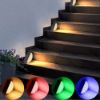 Picture of Outdoor Solar Stair Light IP65 Waterproof RGB Warm White Lighting Lamps LED Solar Powered Step Light