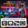 Picture of 1M 3M 5M RGBIC Neon LED Strip Light with USB APP BT Remote Control Outdoor IP65 Waterproof Led Tape Water Running