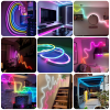Picture of 1M 3M 5M RGBIC Neon LED Strip Light with USB APP BT Remote Control Outdoor IP65 Waterproof Led Tape Water Running